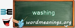 WordMeaning blackboard for washing